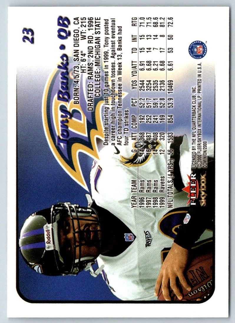2000 Topps Season Opener Tony Banks