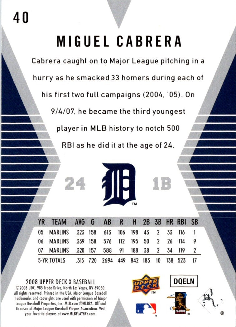 2008 Upper Deck Miguel Cabrera