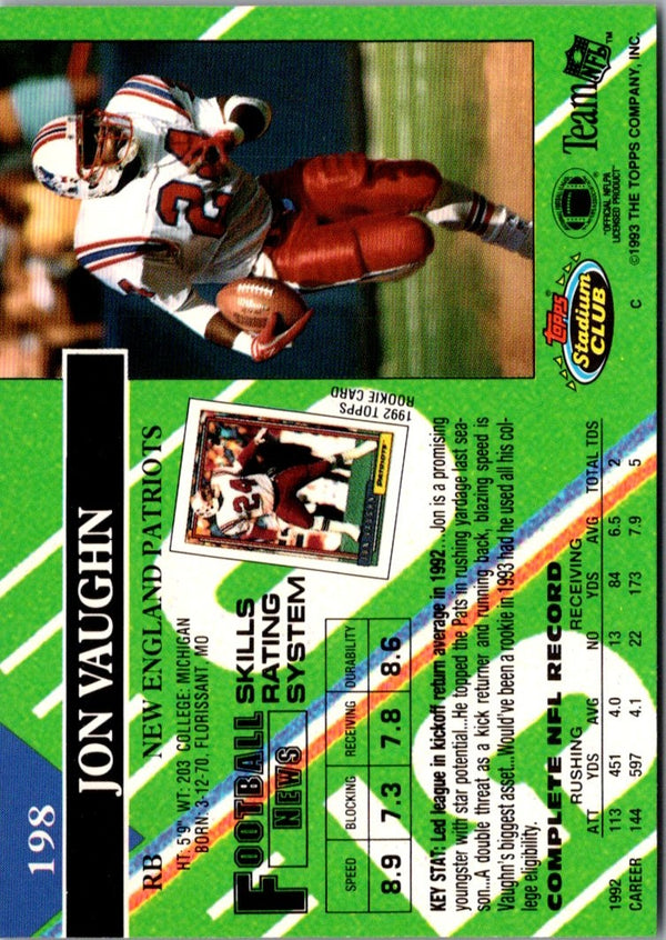 1993 Stadium Club Super Teams Bowl Vaughn Dunbar #13