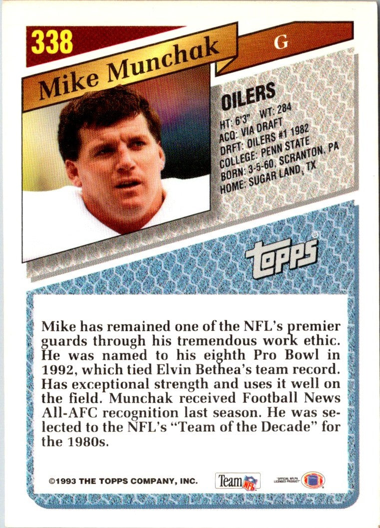 1993 Topps Gold Mike Munchak