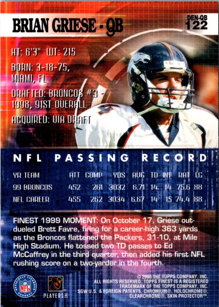 2000 Finest Brian Griese