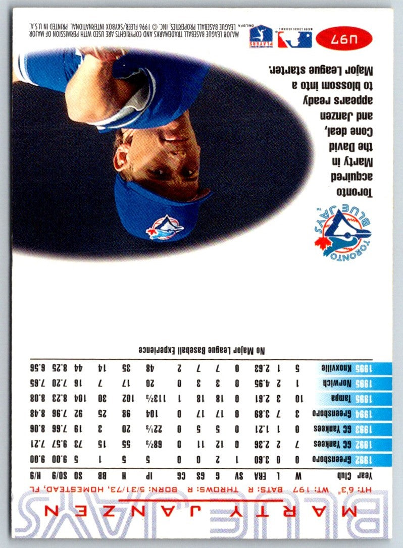 1996 Fleer Update Marty Janzen