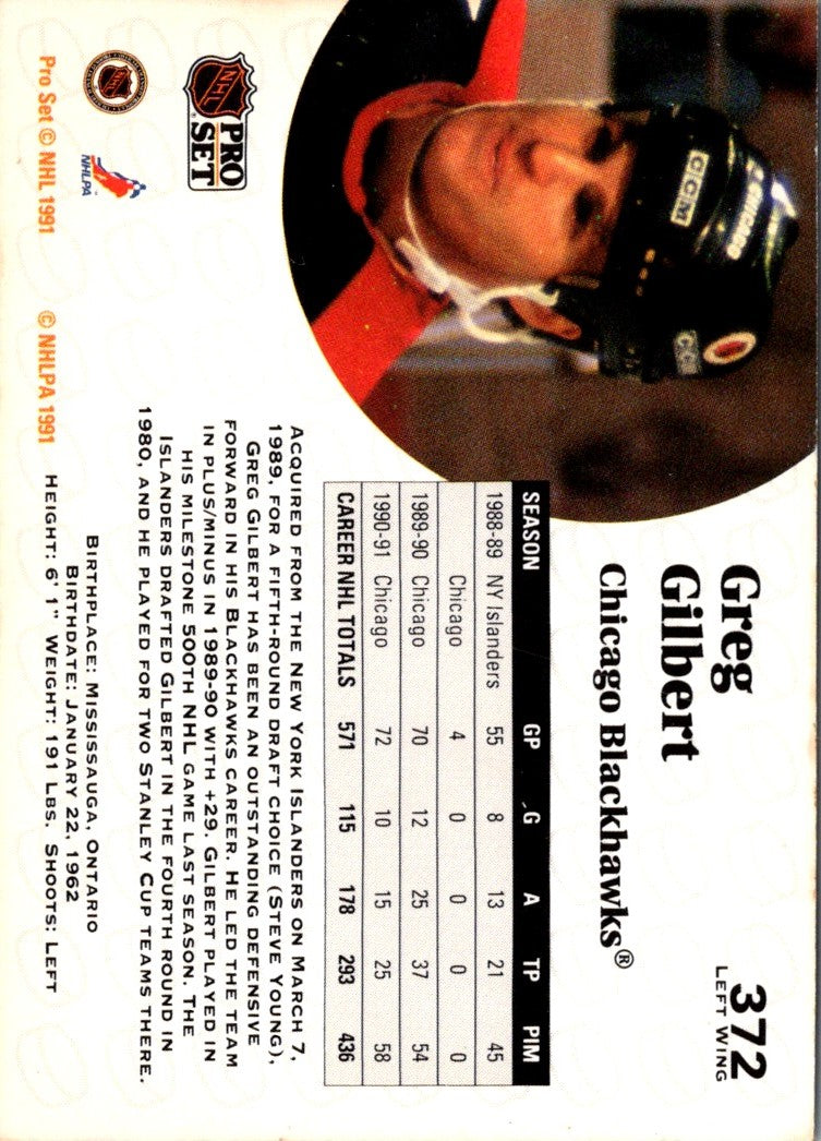 1991 Pro Set Greg Gilbert