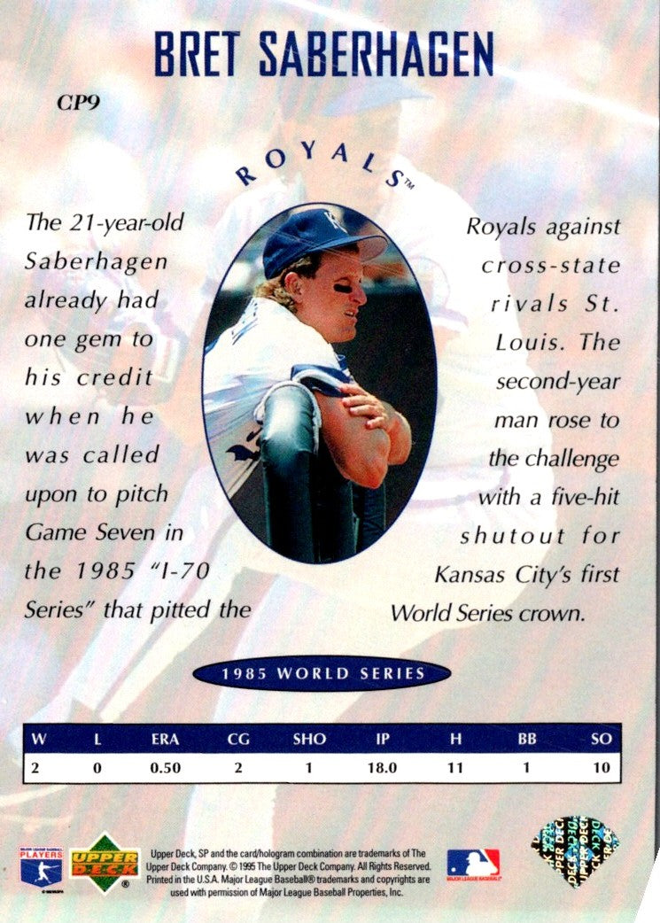 1995 SP Championship Classic Performances Bret Saberhagen