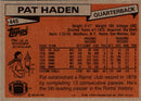 1981 Topps Pat Haden