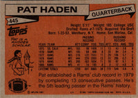 1981 Topps Pat Haden #445 NM-MT