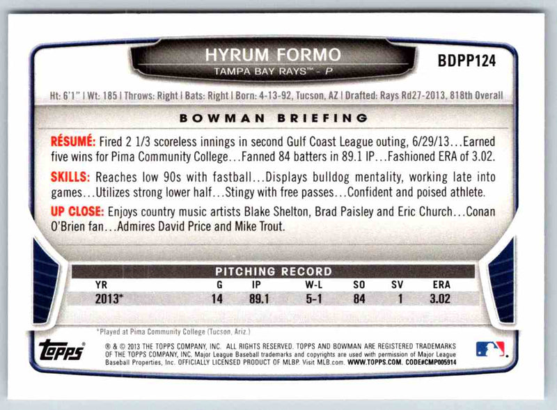 2014 Bowman Hyrum Formo