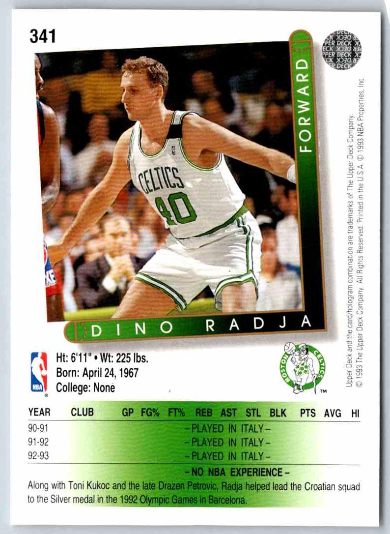 1994 Upper Deck Dino Radja