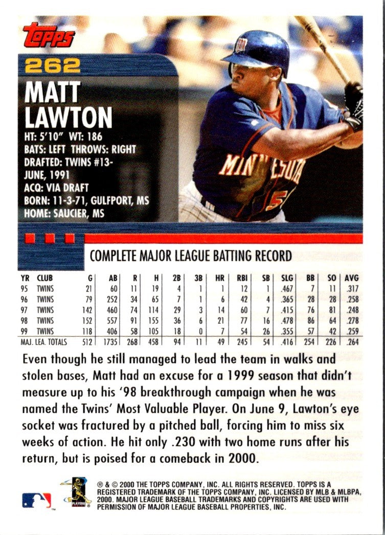 2000 Topps Matt Lawton