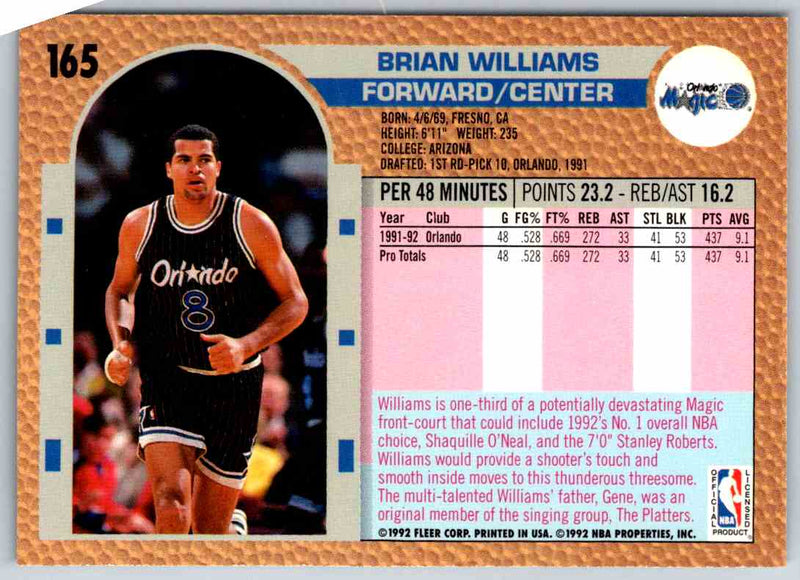 1992 Fleer Brian Williams