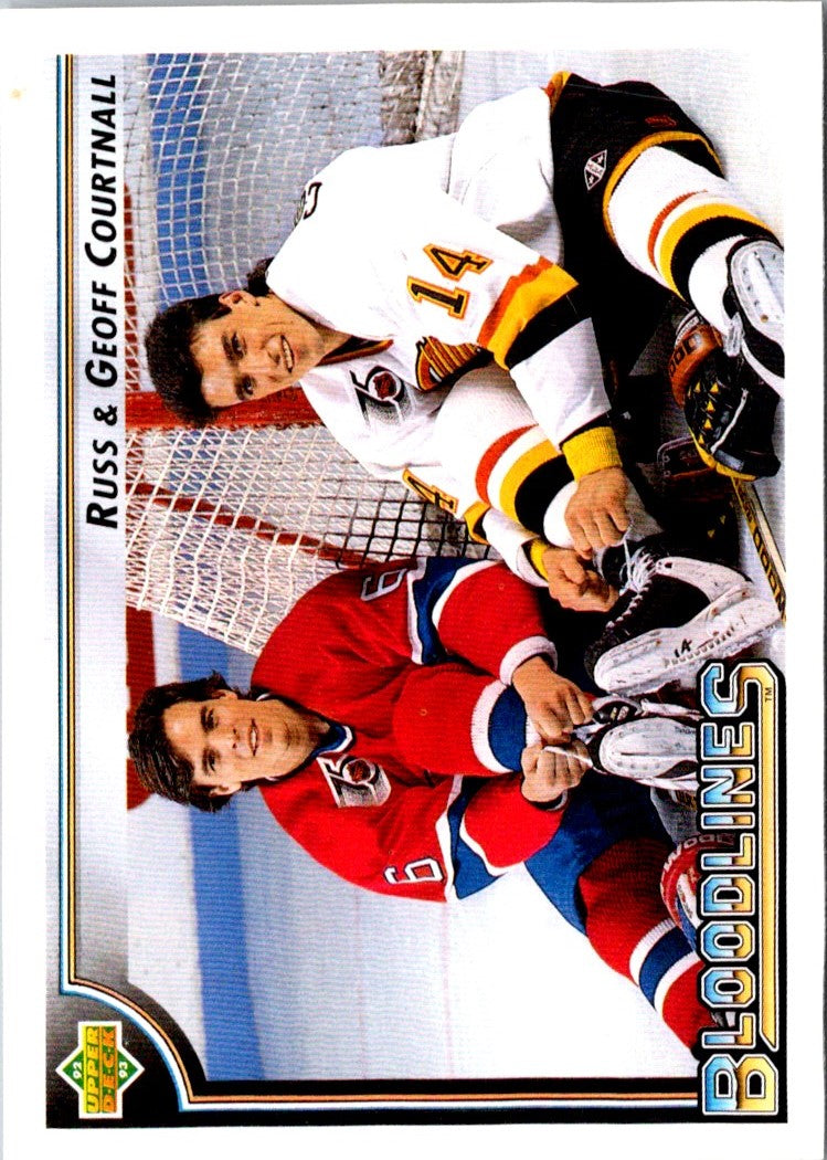 1992 Upper Deck Russ Courtnall/Geoff Courtnall