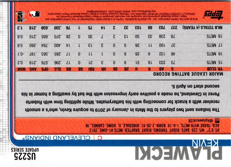 2019 Topps Update Kevin Plawecki