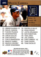 2009 Upper Deck Miguel Cabrera #495