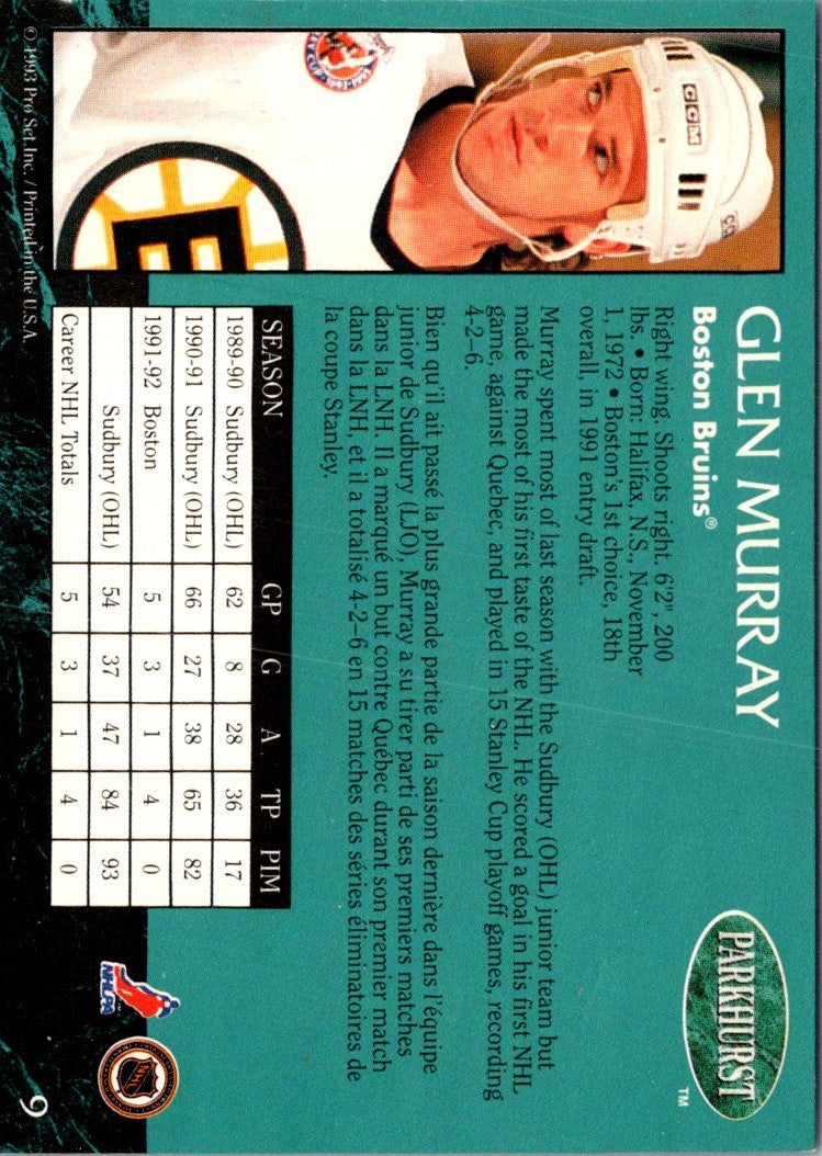 1992 Parkhurst Emerald Ice Glen Murray