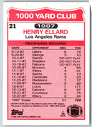 1988 Topps 1000 Yard Club Henry Ellard