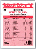 1988 Topps 1000 Yard Club Henry Ellard #21