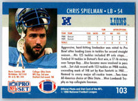 1990 Pro Set Chris Spielman #103