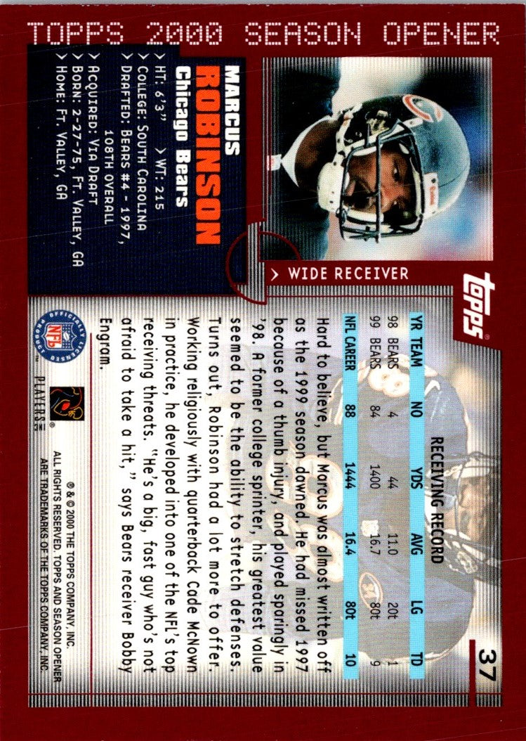 2000 Topps Season Opener Marcus Robinson