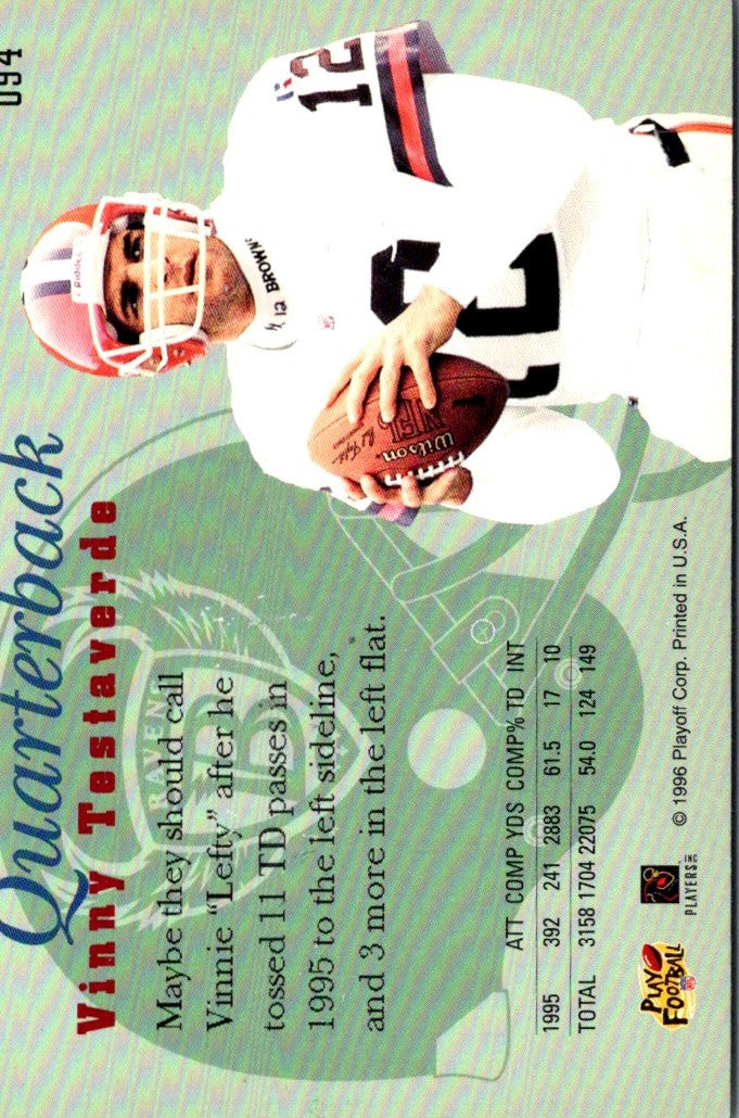 1996 Playoff Prime Vinny Testaverde