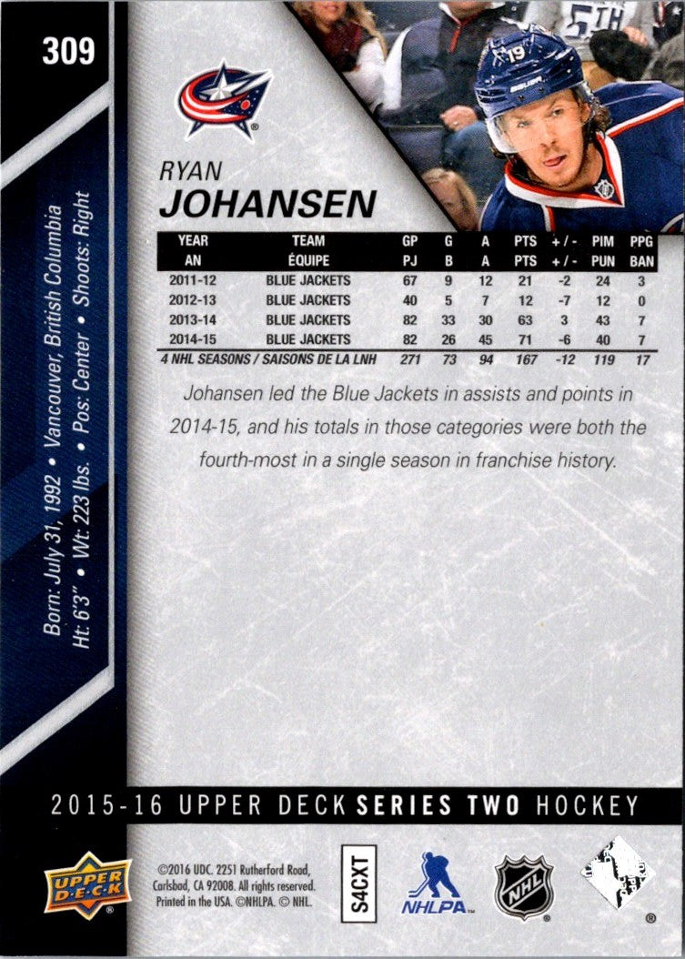 2015 Upper Deck Ryan Johansen