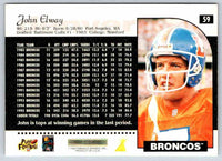 1995 Score John Elway #59