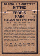 1982 TCMA Baseball's Greatest Hitters Ferris Fain