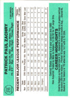 1984 Donruss Pat Zachry #215
