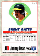 1993 Jimmy Dean Rookies Brent Gates
