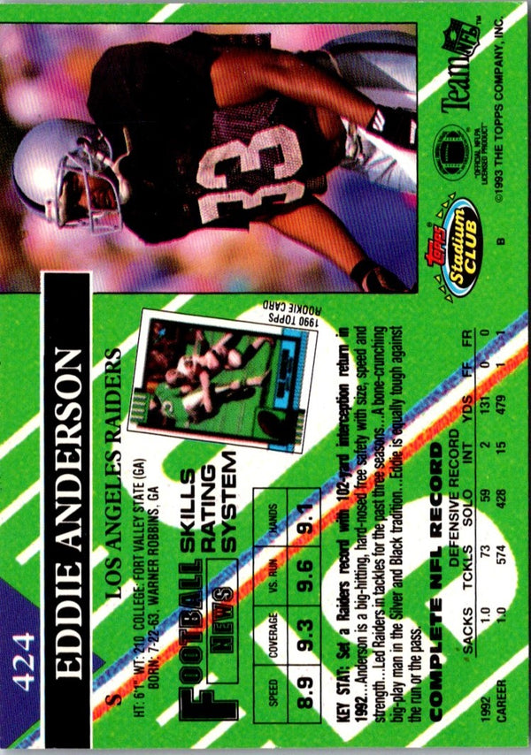 1993 Stadium Club Eddie Anderson #424