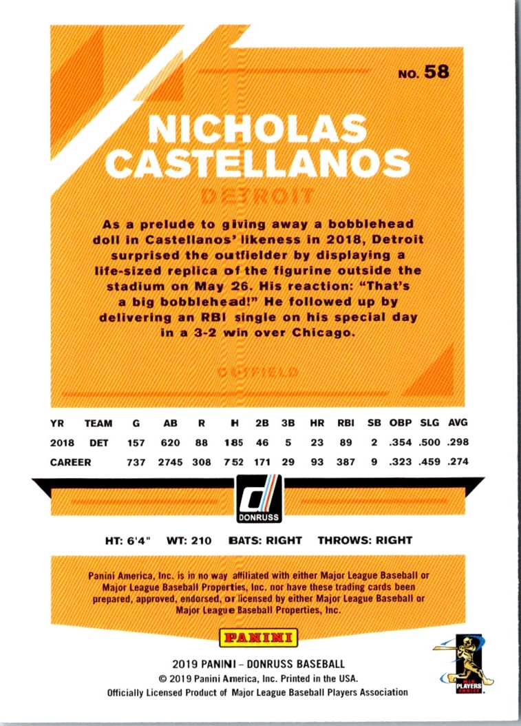 2019 Donruss Nicholas Castellanos