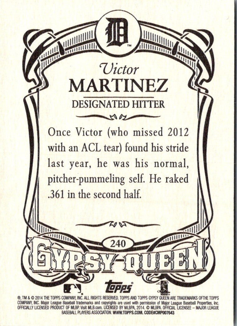 2014 Topps Gypsy Queen Victor Martinez