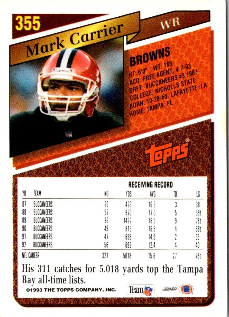 1993 Topps Mark Carrier