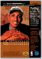 1996 Upper Deck Shareef Abdur-Rahim #129 Rookie