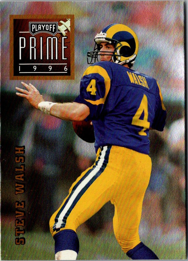 1996 Playoff Prime Steve Walsh #90