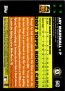 2007 Topps Jay Marshall
