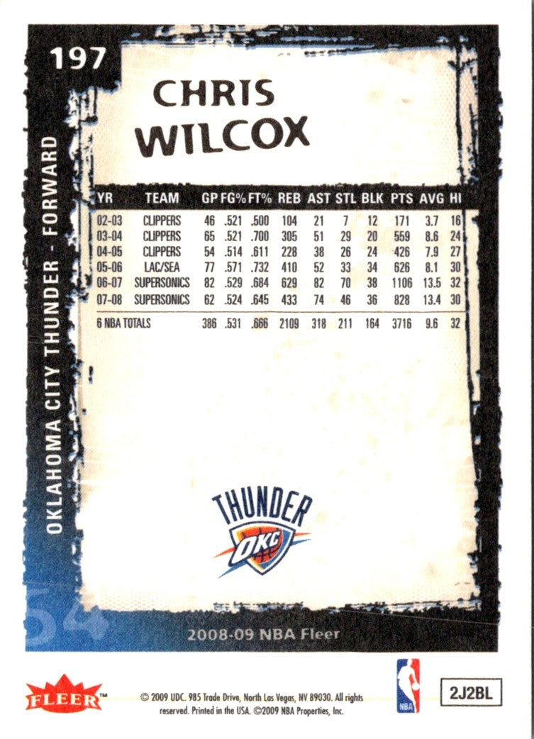 2008 Fleer Chris Wilcox