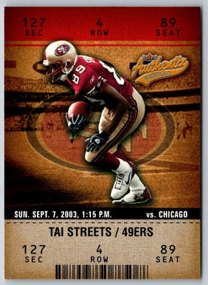 2003 Fleer Authentix Tai Streets #77