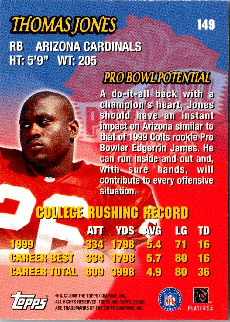 2000 Topps Stars Thomas Jones