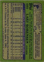 1982 Topps Lary Sorensen #689