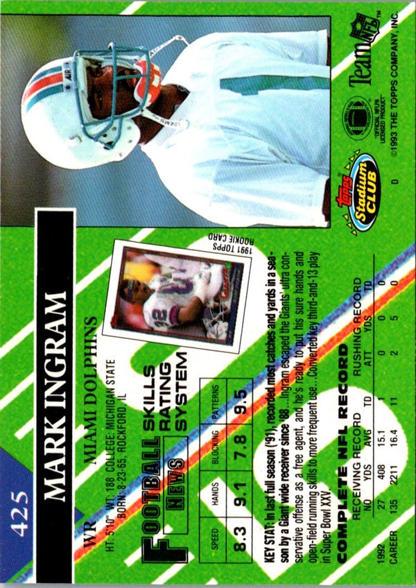 1993 Stadium Club Super Teams Bowl Mark Ingram #425