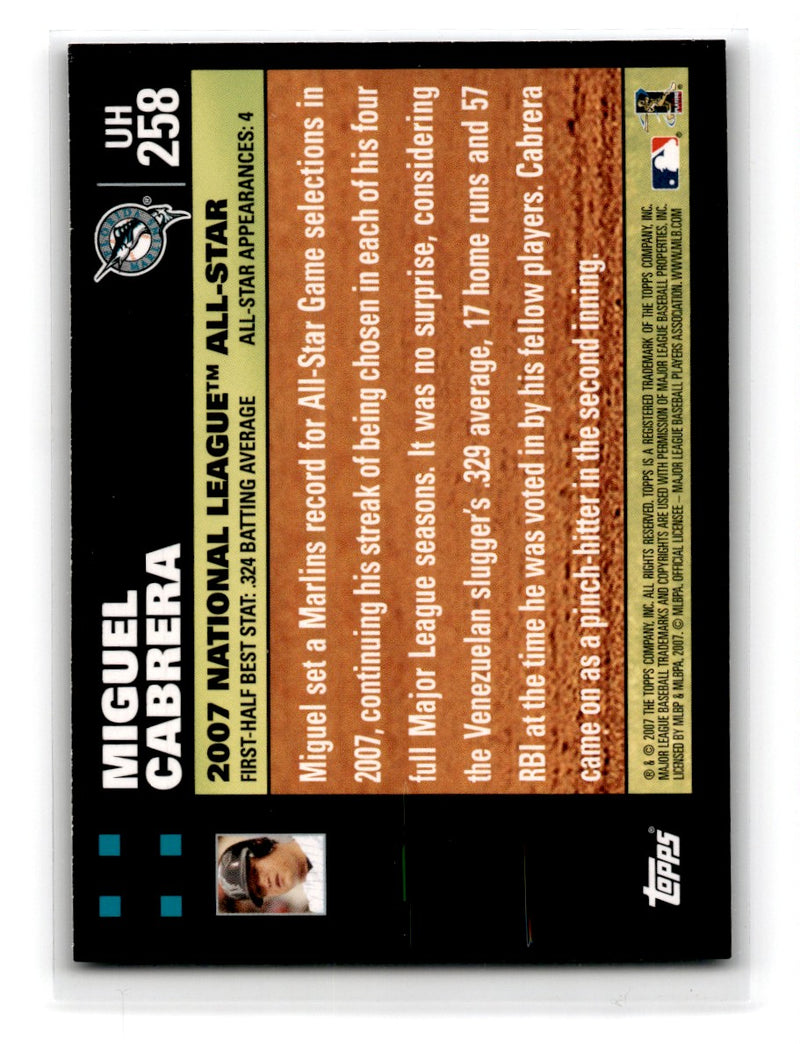 2007 Topps Updates & Highlights Miguel Cabrera