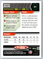 2003 Topps Total Shaun Ellis #31