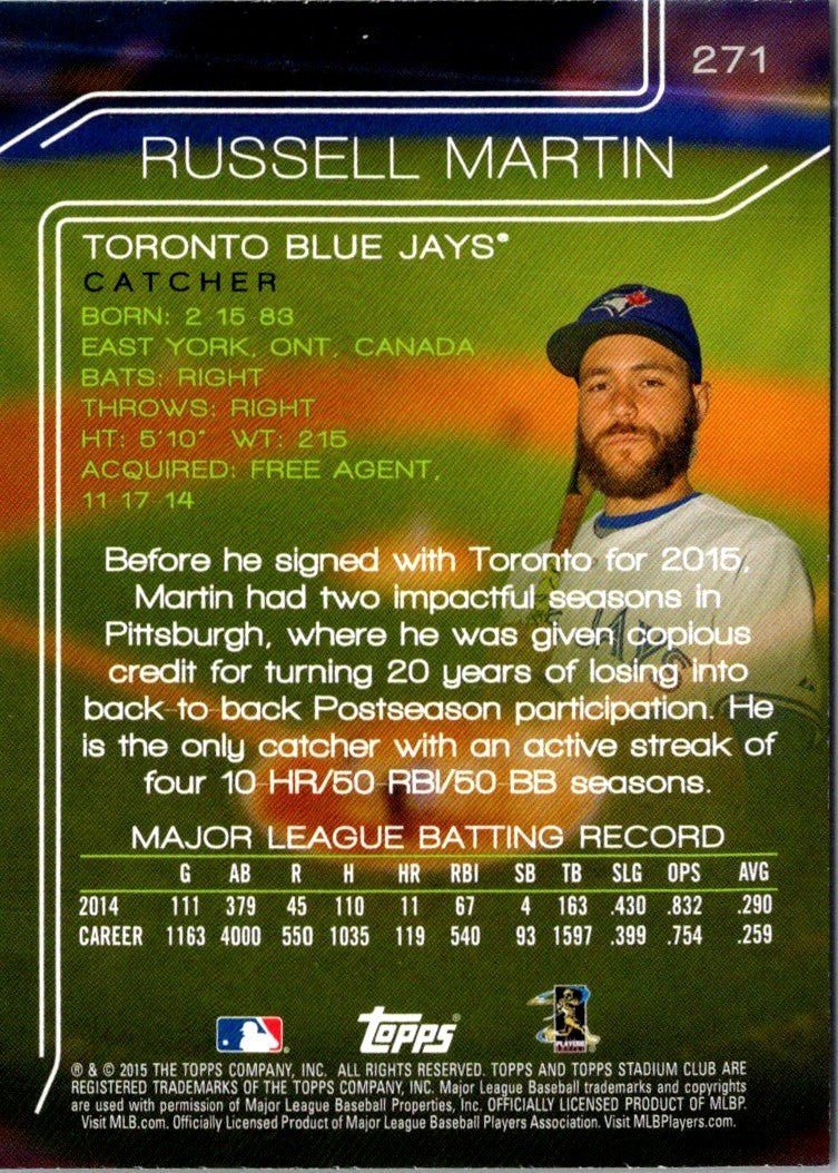 2015 Stadium Club Russell Martin