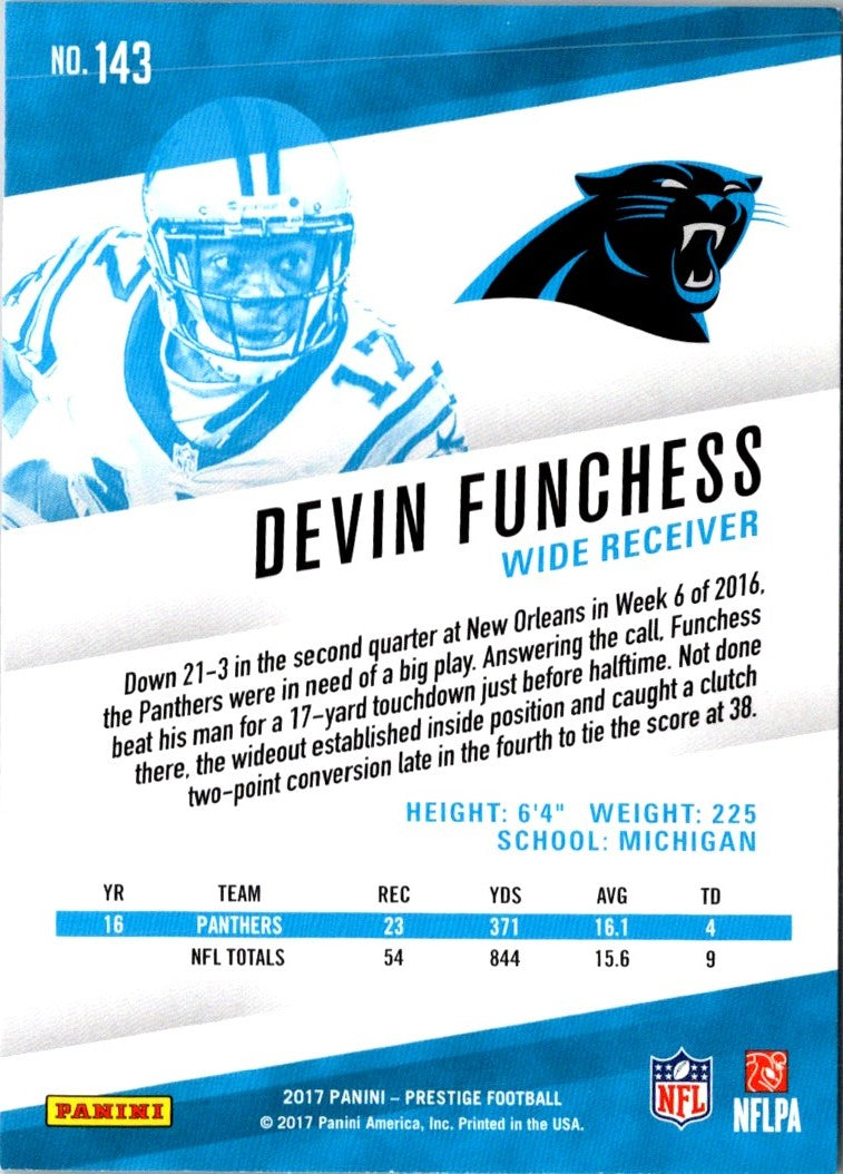 2017 Panini Prestige Devin Funchess