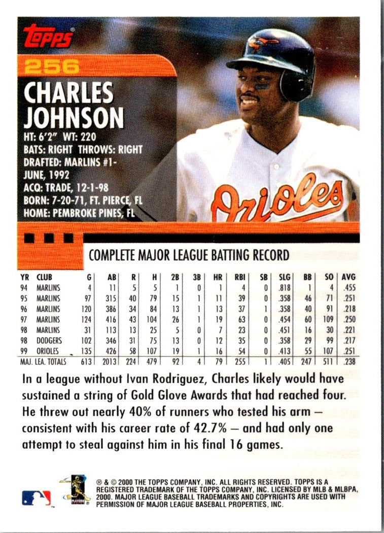 2000 Topps Charles Johnson