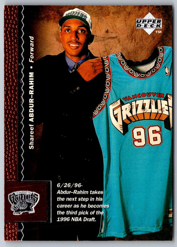 1996 Upper Deck Shareef Abdur-Rahim #129 Rookie