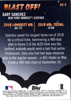2019 Topps Big League Blast Off! Gary Sanchez #BO-9