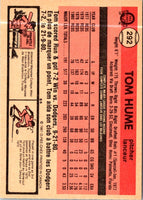 1981 O-Pee-Chee Tom Hume #292