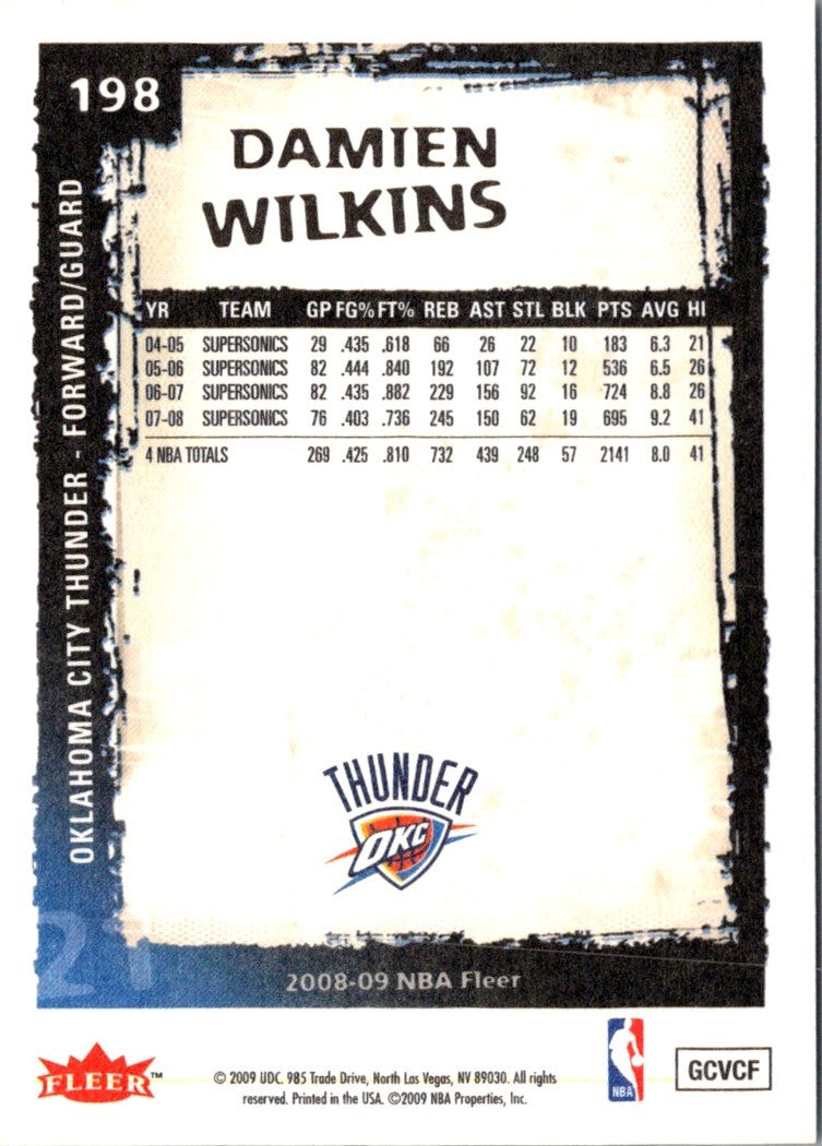 2008 Fleer Damien Wilkins