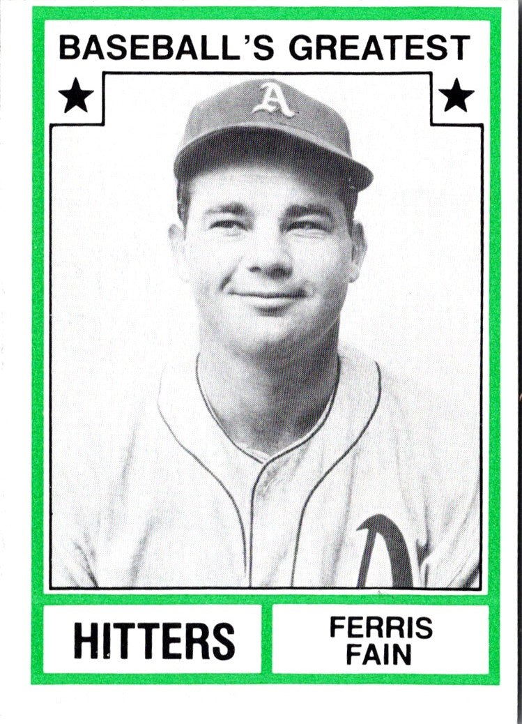 1982 TCMA Baseball's Greatest Hitters Ferris Fain